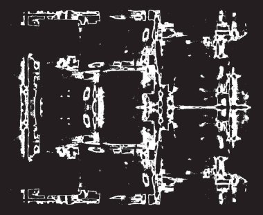 Grunge siyah ve beyaz kentsel vektör doku şablon. Karanlık dağınık toz sıkıntı arka plan kaplaması. Gürültü ve tahıl ile soyut noktalı, çizik, Vintage efekti oluşturmak kolay. Yaşlanma tasarım öğesi