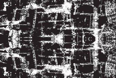 Grunge siyah ve beyaz kentsel vektör doku şablon. Karanlık dağınık toz sıkıntı arka plan kaplaması. Gürültü ve tahıl ile soyut noktalı, çizik, Vintage efekti oluşturmak kolay. Yaşlanma tasarım öğesi