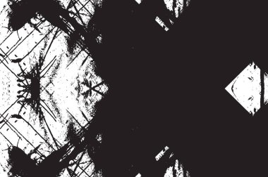 Grunge siyah ve beyaz kentsel vektör doku şablon. Karanlık dağınık toz sıkıntı arka plan kaplaması. Gürültü ve tahıl ile soyut noktalı, çizik, Vintage efekti oluşturmak kolay. Yaşlanma tasarım öğesi