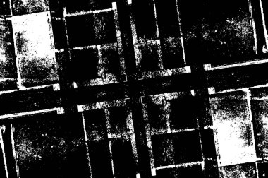 Grunge siyah ve beyaz kentsel vektör doku şablon. Karanlık dağınık toz sıkıntı arka plan kaplaması. Gürültü ve tahıl ile soyut noktalı, çizik, Vintage efekti oluşturmak kolay. Yaşlanma tasarım öğesi