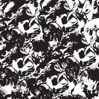 Grunge siyah ve beyaz kentsel vektör doku şablon. Karanlık dağınık toz sıkıntı arka plan kaplaması. Gürültü ve tahıl ile soyut noktalı, çizik, Vintage efekti oluşturmak kolay. Yaşlanma tasarım öğesi