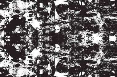 Grunge siyah ve beyaz kentsel vektör doku şablon. Karanlık dağınık toz sıkıntı arka plan kaplaması. Gürültü ve tahıl ile soyut noktalı, çizik, Vintage efekti oluşturmak kolay. Yaşlanma tasarım öğesi