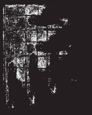 Grunge siyah ve beyaz kentsel vektör doku şablon. Karanlık dağınık toz sıkıntı arka plan kaplaması. Gürültü ve tahıl ile soyut noktalı, çizik, Vintage efekti oluşturmak kolay. Yaşlanma tasarım öğesi