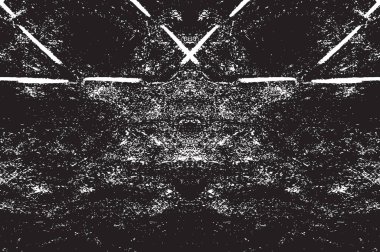 Grunge siyah ve beyaz kentsel vektör doku şablon. Karanlık dağınık toz sıkıntı arka plan kaplaması. Gürültü ve tahıl ile soyut noktalı, çizik, Vintage efekti oluşturmak kolay. Yaşlanma tasarım öğesi