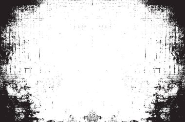 Grunge siyah ve beyaz kentsel vektör doku şablon. Karanlık dağınık toz sıkıntı arka plan kaplaması. Gürültü ve tahıl ile soyut noktalı, çizik, Vintage efekti oluşturmak kolay. Yaşlanma tasarım öğesi