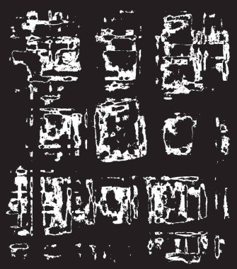 Grunge siyah ve beyaz kentsel vektör doku şablon. Karanlık dağınık toz sıkıntı arka plan kaplaması. Gürültü ve tahıl ile soyut noktalı, çizik, Vintage efekti oluşturmak kolay. Yaşlanma tasarım öğesi