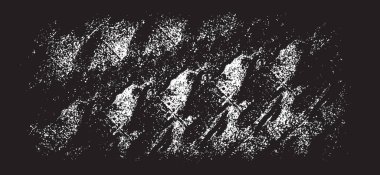 Grunge siyah ve beyaz kentsel vektör doku şablon. Karanlık dağınık toz sıkıntı arka plan kaplaması. Gürültü ve tahıl ile soyut noktalı, çizik, Vintage efekti oluşturmak kolay. Yaşlanma tasarım öğesi