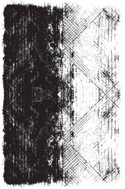 Grunge siyah ve beyaz kentsel vektör doku şablon. Karanlık dağınık toz sıkıntı arka plan kaplaması. Gürültü ve tahıl ile soyut noktalı, çizik, Vintage efekti oluşturmak kolay. Yaşlanma tasarım öğesi