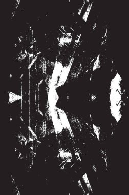 Grunge siyah ve beyaz kentsel vektör doku şablon. Karanlık dağınık toz sıkıntı arka plan kaplaması. Gürültü ve tahıl ile soyut noktalı, çizik, Vintage efekti oluşturmak kolay. Yaşlanma tasarım öğesi