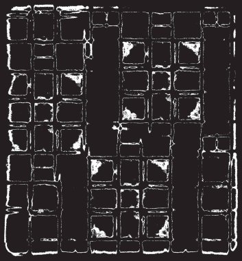 Grunge siyah ve beyaz kentsel vektör doku şablon. Karanlık dağınık toz sıkıntı arka plan kaplaması. Gürültü ve tahıl ile soyut noktalı, çizik, Vintage efekti oluşturmak kolay. Yaşlanma tasarım öğesi