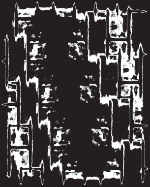 Grunge siyah ve beyaz kentsel vektör doku şablon. Karanlık dağınık toz sıkıntı arka plan kaplaması. Gürültü ve tahıl ile soyut noktalı, çizik, Vintage efekti oluşturmak kolay. Yaşlanma tasarım öğesi