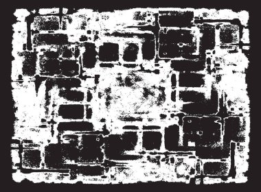 Grunge siyah ve beyaz kentsel vektör doku şablon. Karanlık dağınık toz sıkıntı arka plan kaplaması. Gürültü ve tahıl ile soyut noktalı, çizik, Vintage efekti oluşturmak kolay. Yaşlanma tasarım öğesi