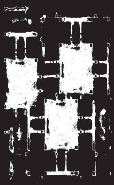 Grunge siyah ve beyaz kentsel vektör doku şablon. Karanlık dağınık toz sıkıntı arka plan kaplaması. Gürültü ve tahıl ile soyut noktalı, çizik, Vintage efekti oluşturmak kolay. Yaşlanma tasarım öğesi