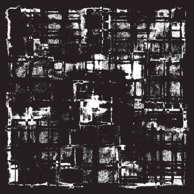 Grunge siyah ve beyaz kentsel vektör doku şablon. Karanlık dağınık toz sıkıntı arka plan kaplaması. Gürültü ve tahıl ile soyut noktalı, çizik, Vintage efekti oluşturmak kolay. Yaşlanma tasarım öğesi