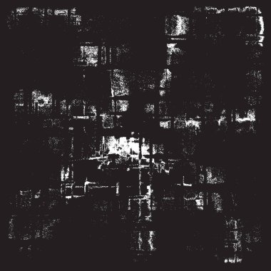 Grunge siyah ve beyaz kentsel vektör doku şablon. Karanlık dağınık toz sıkıntı arka plan kaplaması. Gürültü ve tahıl ile soyut noktalı, çizik, Vintage efekti oluşturmak kolay. Yaşlanma tasarım öğesi