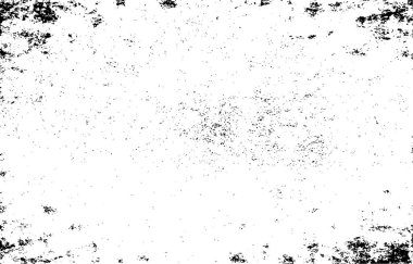 Grunge siyah ve beyaz kentsel vektör doku şablon. Karanlık dağınık toz sıkıntı arka plan kaplaması. Gürültü ve tahıl ile soyut noktalı, çizik, Vintage efekti oluşturmak kolay. Yaşlanma tasarım öğesi