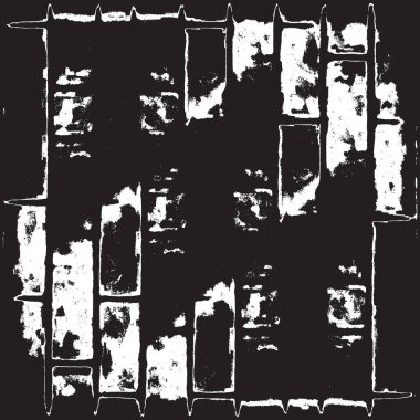 Grunge siyah ve beyaz kentsel vektör doku şablon. Karanlık dağınık toz sıkıntı arka plan kaplaması. Gürültü ve tahıl ile soyut noktalı, çizik, Vintage efekti oluşturmak kolay. Yaşlanma tasarım öğesi