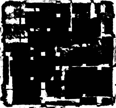 Grunge siyah ve beyaz kentsel vektör doku şablon. Karanlık dağınık toz sıkıntı arka plan kaplaması. Gürültü ve tahıl ile soyut noktalı, çizik, Vintage efekti oluşturmak kolay. Yaşlanma tasarım öğesi