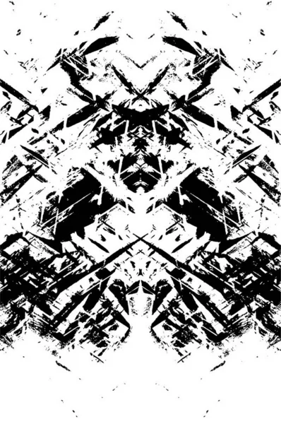 Grunge Abstract Schilderen Zwart Wit Kleuren Monochoromatische Textuur — Stockvector