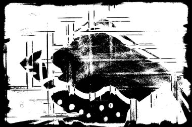 Grunge Vektör Doku Arkaplanı. Gürültüyle Kolayca Üzüntü Yaratmak, Tırmalamak, Bağbozumu Efekti