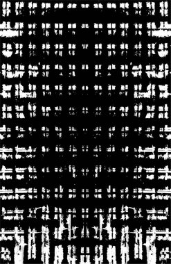 Arkaplan kullanımı için simetrik detaylara sahip Grunge monokrom deseni