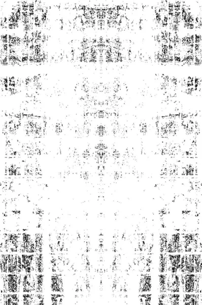 Patrón Monocromo Con Detalles Simétricos Distorsionados Para Uso Fondo — Archivo Imágenes Vectoriales