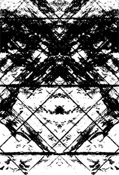 Grunge Monochroom Patroon Met Symmetrische Details Voor Achtergrond Gebruik — Stockvector