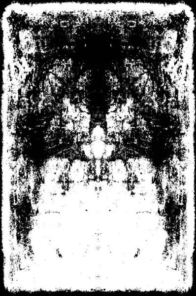 Grunge Patrón Monocromo Con Detalles Simétricos Para Uso Fondo — Archivo Imágenes Vectoriales