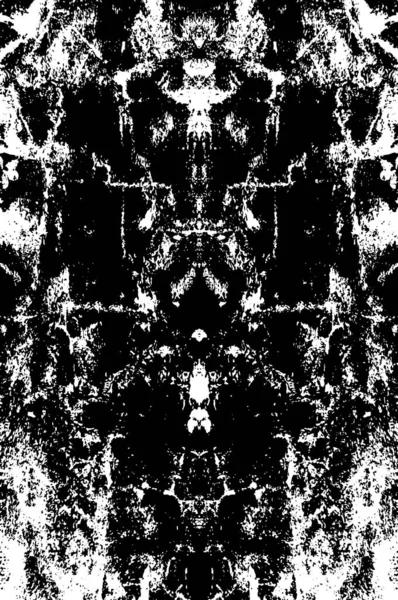 Grunge Monochroom Patroon Met Symmetrische Details Voor Achtergrond Gebruik — Stockvector