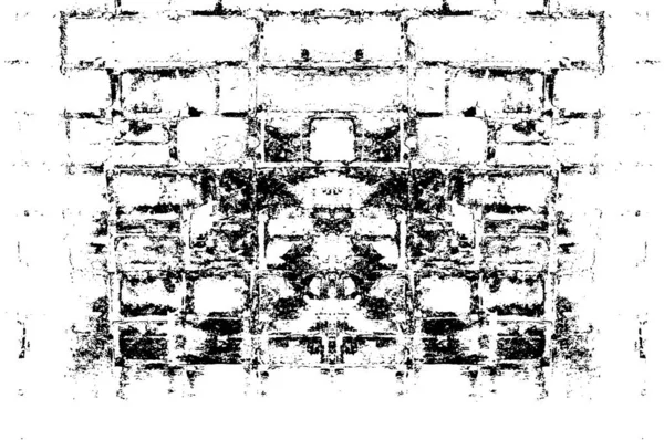 Grunge Monochromatický Vzor Symetrickými Detaily Pro Použití Pozadí — Stockový vektor