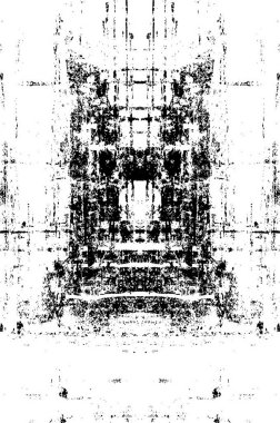 Soyut pis siyah beyaz desenli. Arkaplan kullanımı için simetrik detaylara sahip kompozisyon.