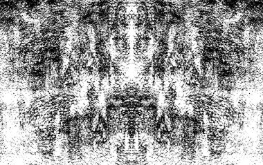 Soyut siyah beyaz desen. Arkaplan kullanımı için karmaşık simetrik detaylara sahip bileşim.