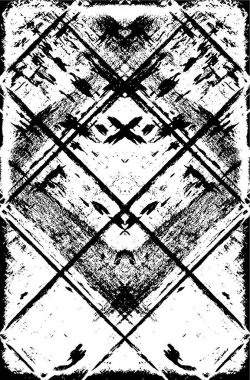 Soyut siyah beyaz desen. Arkaplan kullanımı için karmaşık simetrik detaylara sahip bileşim.