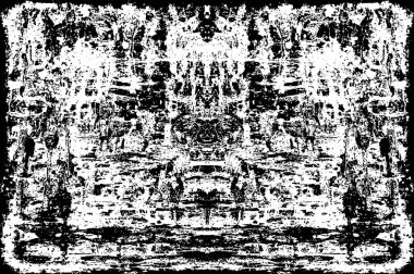 Soyut monokrom vektör deseni. Arkaplan kullanımı için karmaşık simetrik tasarım.