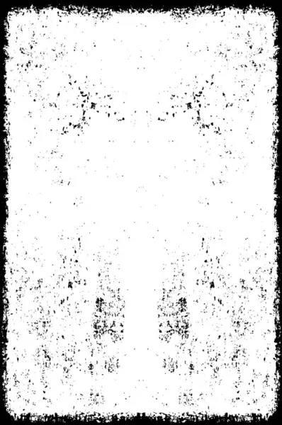 Abstraktní Špinavý Černobílý Vzor Kompozice Symetrickými Detaily Pro Použití Pozadí — Stockový vektor