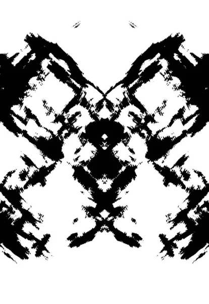 Абстрактный Черно Белый Рисунок Композиция Симметричными Деталями Фонового Использования — стоковый вектор
