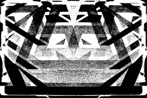 Abstraktes Symmetrisches Monochromes Muster Für Den Hintergrund — Stockvektor