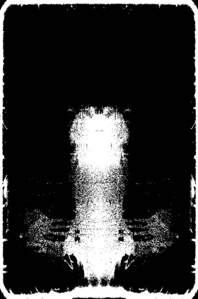 Абстрактный Черно Белый Рисунок Композиция Грязными Симметричными Деталями Фонового Использования — стоковый вектор
