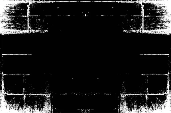Kort Zwart Wit Patroon Samenstelling Met Rommelige Symmetrische Details Voor — Stockvector