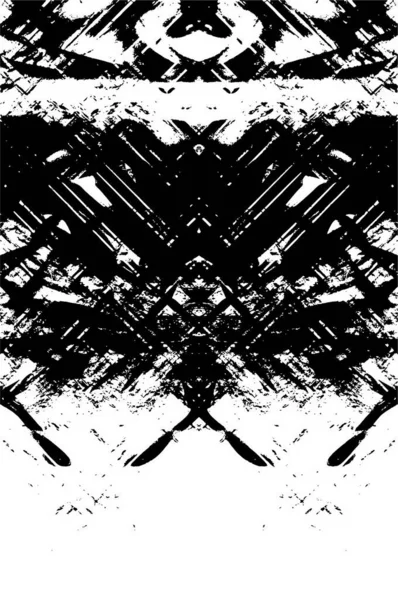 Abstraktes Schwarz Weiß Muster Komposition Mit Chaotischen Symmetrischen Details Für — Stockvektor