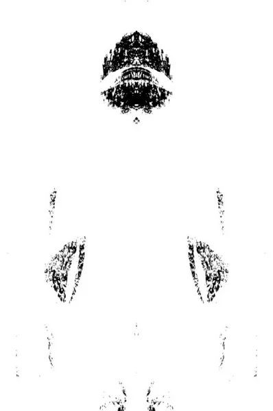 Абстрактный Монохромный Векторный Рисунок Беспорядочный Симметричный Дизайн Фонового Использования — стоковый вектор