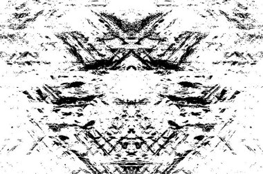 Kaba ve basit bir desen, inişli çıkışlı vuruşlarla yapılmış.