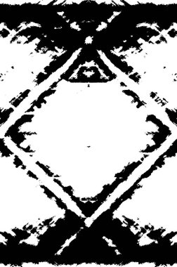 Kaba ve basit bir desen, inişli çıkışlı vuruşlarla yapılmış.