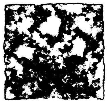 Kaba ve basit bir desen, inişli çıkışlı vuruşlarla yapılmış.