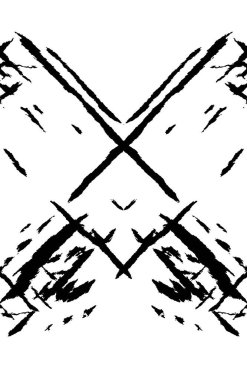 Kaba ve basit bir desen, inişli çıkışlı vuruşlarla yapılmış.