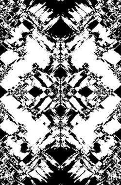 Kaba ve basit bir desen, inişli çıkışlı vuruşlarla yapılmış.