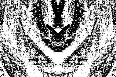 Soyut yaratıcı monokrom vektör posteri. Arkaplan kullanımı için karmaşık simetrik tasarım.