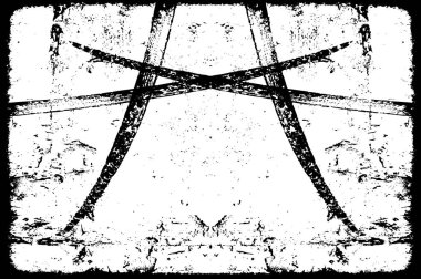 Soyut yaratıcı monokrom vektör posteri. Arkaplan kullanımı için karmaşık simetrik tasarım.