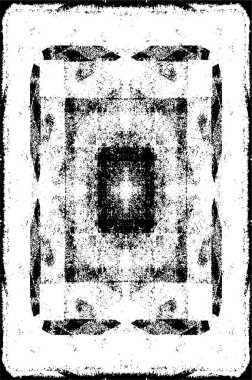 Soyut desenli tek renkli poster. Arkaplan kullanımı için karmaşık simetrik tasarım.