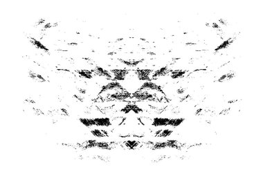 Siyah ve beyaz elementli soyut çizimler. Yıpranmış doku